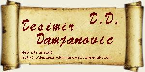 Desimir Damjanović vizit kartica